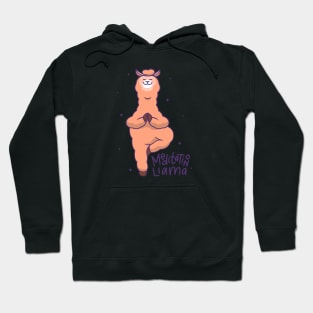 Cute Llama Meditation Llama Hoodie